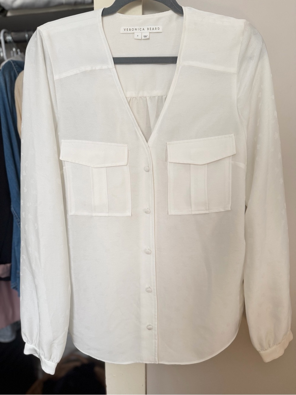 Veronica Beard Satin long sleeve Blouse